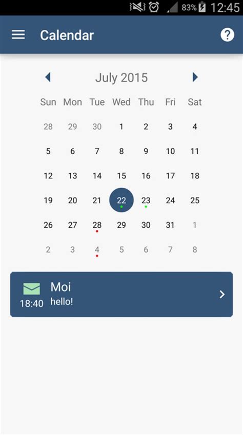 Sms Calendar